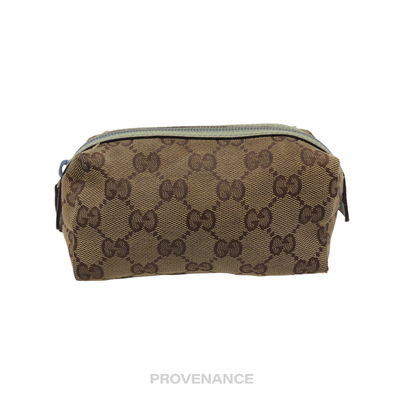 🔴 Gucci GG Zip Pouch - Mint Guccissima Leather - Picture 1 of 9